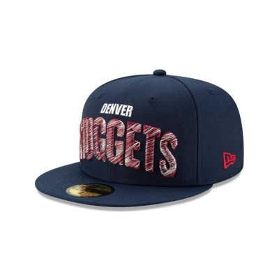 Sapca New Era Denver Nuggets NBA Raised Threads 59FIFTY Fitted - Albastri